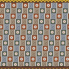 Ancient Egyptian traditional background, vector seamless pattern