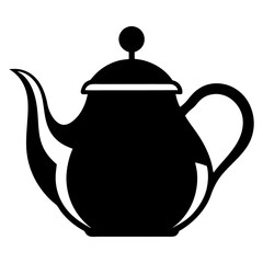 Teapot silhouette vector design
