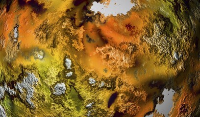 Digitally created high resolution of planet Mars