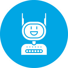 Robot icon single vector illustration