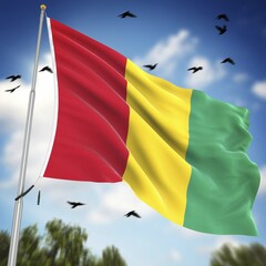 Flag of Guinea, This is a computer generated and 3d rendered image