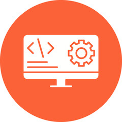 Fototapeta premium Software Developer icon single vector illustration