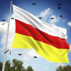 Flag of South Ossetia, This is a computer generated and 3d rendered image
