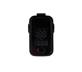 Pulse oximeter isolated on white, transparent, Oxygen measurement device