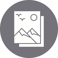 Picture icon single vector illustration