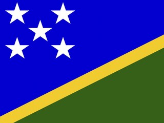Official national flag of Solomon Islands