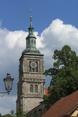 Tower of the Marienkirche, Königsberg, Lower Franconia, Bavaria, Germany, Europe