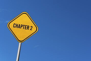 Chapter 2, yellow sign with blue sky