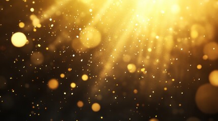 Obraz premium Scattered gleaming lights in vibrant tones with intricate details, leaving the center space clear for graphic text.