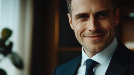 Businessman in a Suit Smiling