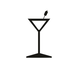 Cocktail icon illustrated in vector on white background