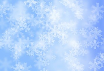 Digitally created image of Abstract blue snowflakes background