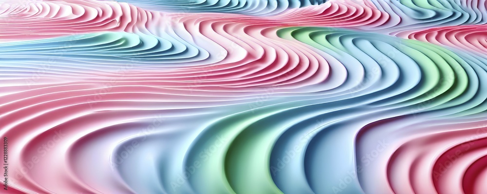 Aufkleber seamless abstract pattern of vector fluid curved lines creating a dynamic ripple effect in vibrant c