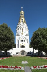 Russian Memorial Church, Leipzig, Saxony, Germany, Europe © Michael Nitzschke/imageBROKER