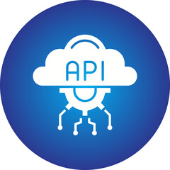 API icon single vector illustration