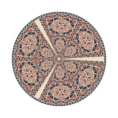Circular pattern in traditional Palestinian style, vector design element