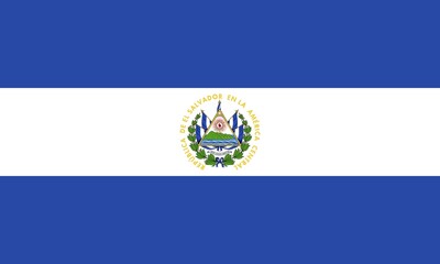 Obraz premium Flag of El Salvador, Vector illustration