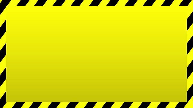 warning yellow sign animation