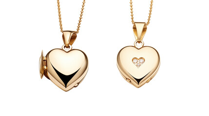 Heart shaped locket pendant gold chain elegant jewelry luxury accessory romantic gift