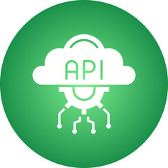 API icon single vector illustration