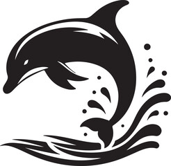 silhouette of a dolphin