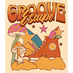 Groove Escape - Ready to Use Graphic Design Illustration