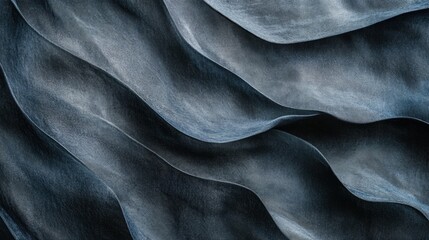 Fototapeta premium Wavy Texture Black and White Abstract Art