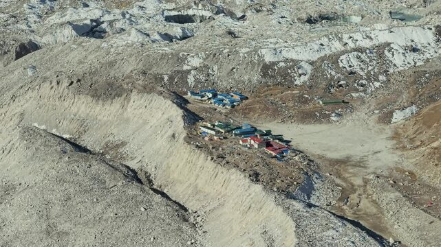 Stunning Aerial Views of the Khumbu Glacier and Icefall at Mount Everest - Drone 4K