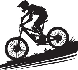 silhouette of a biker