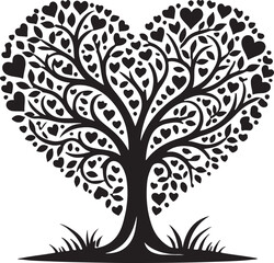 tree with hearts