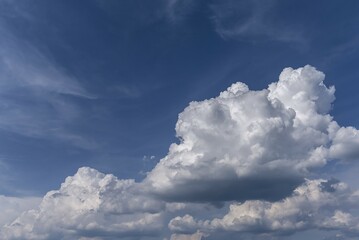 Fototapeta premium Cumulus clouds (Cumulus), Bavaria, Germany, Europe