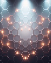 Futuristic Hexagonal Pattern with Ambient Lighting