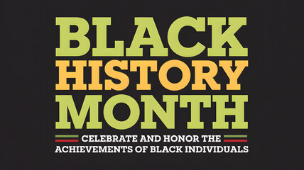 Obraz premium Black History Month Poster Banner Icon Social Media