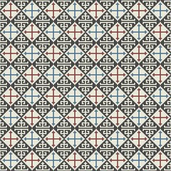 Fototapeta premium Traditional Georgian folk art embroidery vector pattern