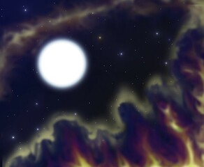 White dwarf in its planetary nebula