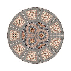 Circular pattern in traditional Palestinian style, vector design element