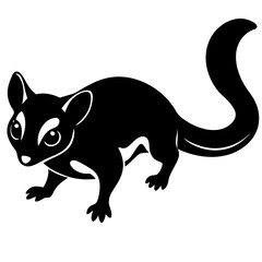 sugar glider  silhouette vector illustration