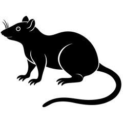 rat  silhouette vector illustration