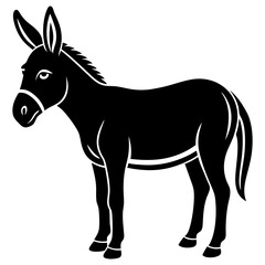 donkey  silhouette vector illustration