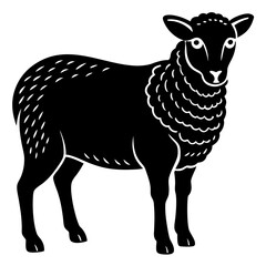 sheep silhouette vector illustration