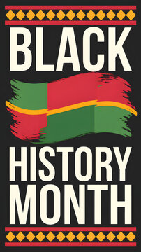 Black History Month Poster Banner Icon Social Media