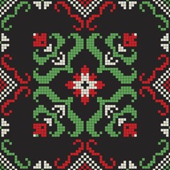 Obraz premium Romanian vector pattern inspired from traditional embroidery