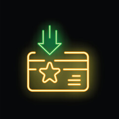 Fototapeta premium Neon sign representing a loyalty program for customer retention, rewarding shoppers for repeat business