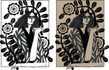 Hand drawn portrait Art & Illustration