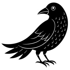  crow silhouette vector illustration 