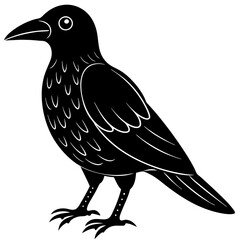 noodlecrow silhouette vector illustration 