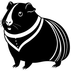 hamster silhouette vector illustration 