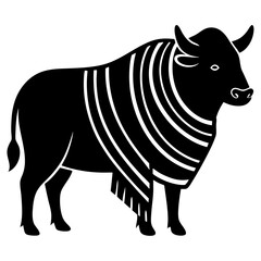 buffalo silhouette vector illustration 