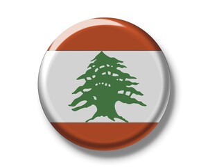 Button, flag of Lebanon