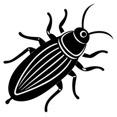 chonkroach silhouette vector illustration 